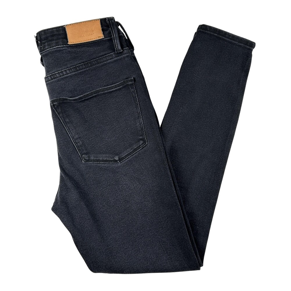 Dear John Olivia Skinny Jeans Womens 26 Gray Wash High Rise Button Fly 26x27